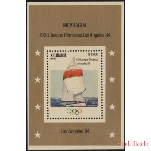 Nicaragua HB 156 1983 XIII Juegos olímpicos Los Ángeles 84 MNH