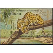 Nicaragua HB 160 1983 fauna  Brasiliana 83 Exp. Filatélica Internacional Jaguar MNH