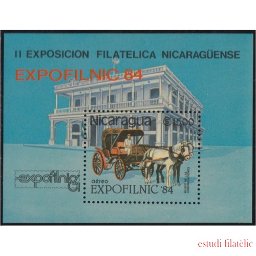 Nicaragua HB 168 1984 Horse  Expolfinic 84 Exposición Filatélica Nacional MNH