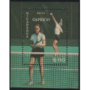 Nicaragua HB 179 1987 Capex 87 Exposición Filatélica Internacional Tenis MNH