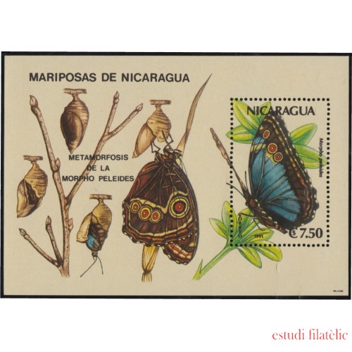 Nicaragua HB 201 1991 Mariposas de Nicaragua Butterflies MNH