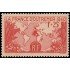 France Francia 453 1940 Por la Francia de ultramar Mapa del imperio francés MNH