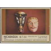 Nicaragua HB 210 1992 Artesanía contemporánea Nicaragüense Máscaras MNH