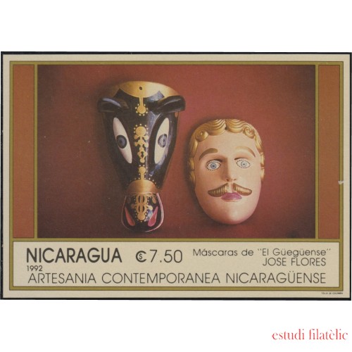 Nicaragua HB 210 1992 Artesanía contemporánea Nicaragüense Máscaras MNH