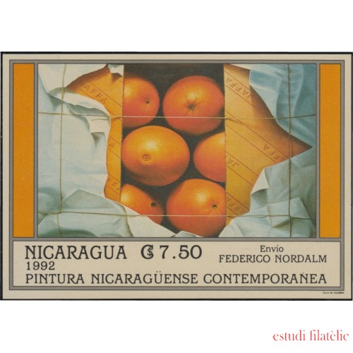Nicaragua HB 211 1992 Pintura contemporánea Nicaragüense Federico Nordalm MNH