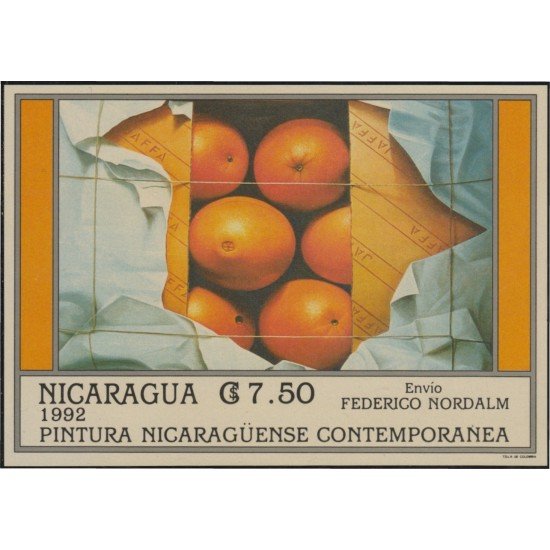 Nicaragua HB 211 1992 Pintura contemporánea Nicaragüense Federico Nordalm MNH Nicaragua HB 211 1992 Pintura contemporánea Nicaragüense Federico Nordalm MNH