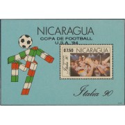 Nicaragua HB 213 1992 Copa mundial de Fútbol Italia 90 Alemania ganadores MNH