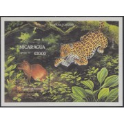Nicaragua HB 220 1993 Guatasa y Jaguar fauna  MNH