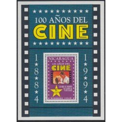 Nicaragua HB 236 1994 100 Años del cine imagen del film lo que el viento se llevó MNH
