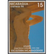 Nicaragua HB 242 1994 Escultura Nicaragüense Jorge Navas Cordonero Atlante MNH