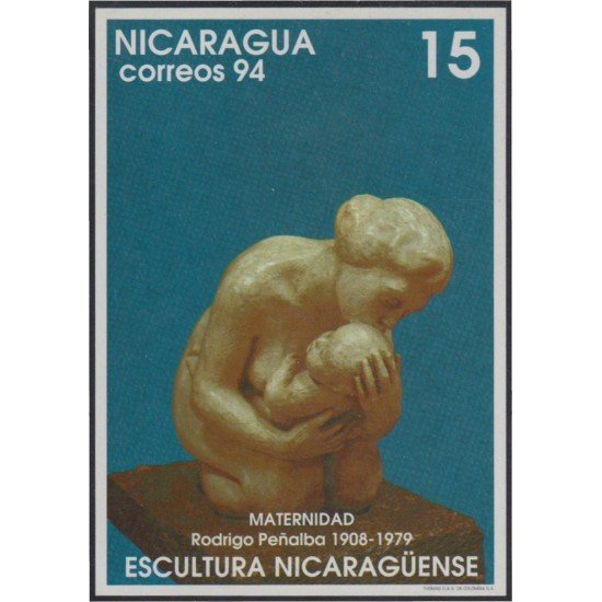 Nicaragua HB 243 1994 Escultura Nicaragüense Rodrigo Peñalba Maternidad MNH Nicaragua HB 243 1994 Escultura Nicaragüense Rodrigo Peñalba Maternidad MNH
