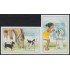 Nicaragua HB 263/64 1996 Estampillas Caballo Perros niña horse dogs girl MNH