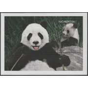 Nicaragua HB 271E 1996 Protección de la Fauna Oso Panda MNH