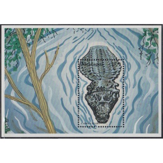 Nicaragua HB 271F 1996 Fauna de América Central Caimán MNH