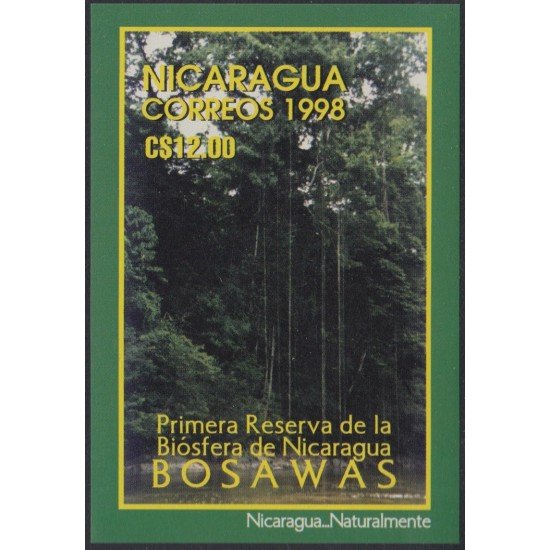 Nicaragua HB 273 1998 Turismo Primera reserva de la Biósfera de Nicaragua Bosawaz MNH Nicaragua HB 273 1998 Turismo Primera reserva de la Biósfera de Nicaragua Bosawaz MNH