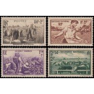 Francre Francia 466/69 1940 En beneficio de emergencia nacional MNH