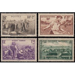 Francre Francia 466/69 1940 En beneficio de emergencia nacional MNH