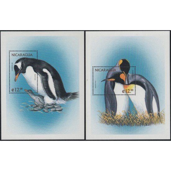 Nicaragua HB 281/82 1998 Fauna Pájaros Marinos del mundo MNH Nicaragua HB 281/82 1998 Fauna Pájaros Marinos del mundo MNH