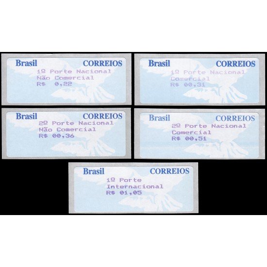 Brasil Brazil Distribuidores 4 1997 Paloma en vuelo estilizado Autoadhesivo Brasil Brazil Distribuidores 4 1997 Paloma en vuelo estilizado Autoadhesivo