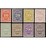 Brasil Brazil Tasas 10/17 1890 Serrado NC perforado en líneas MH