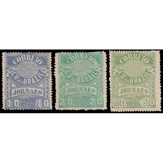 Brasil Brazil Periódicos 23/25 1891/94 Impresión en relieve EEUU y Brasil MH Brasil Brazil Periódicos 23/25 1891/94 Impresión en relieve EEUU y Brasil MH