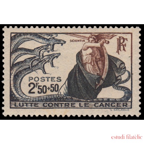 France Francia  496 1941 Lucha contra el cáncer MNH