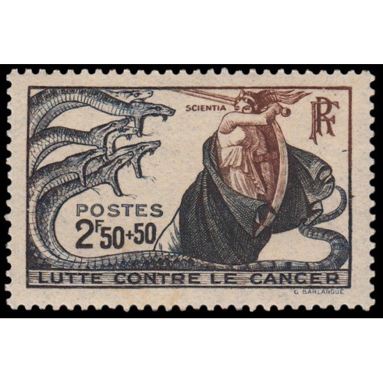 France Francia  496 1941 Lucha contra el cáncer MNH
