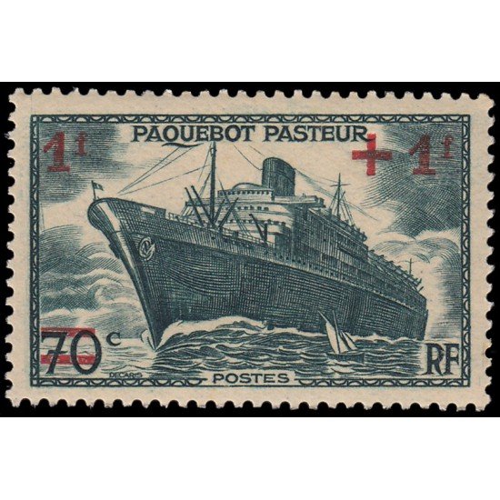 France Francia 502 1941 En provecho de las obras del mar Vapor Pasteur MNH