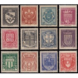 France Francia 526/37 1941 A favor de la emergencia nacional Escudos de ciudades MNH France Francia 526/37 1941 A favor de la emergencia nacional Escudos de ciudades MNH