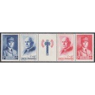 France Francia 568/71 1943 A favor de la emergencia nacional (Mariscal Pétain) MNH