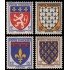 France Francia 572/75 1943 Escudos de provincias MNH