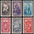 France Francia 593/98 1943 Tocados regionales MNH