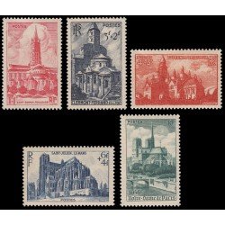 France Francia 772/76 1947 Catedrales MNH France Francia 772/76 1947 Catedrales MNH