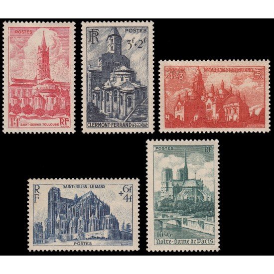 France Francia 772/76 1947 Catedrales MNH France Francia 772/76 1947 Catedrales MNH