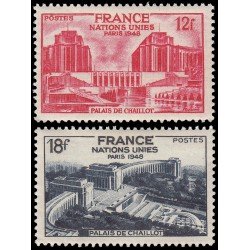 France Francia 818/19 1948 Asamblea General de las Naciones Unidas en Paris MNH France Francia 818/19 1948 Asamblea General de las Naciones Unidas en Paris MNH
