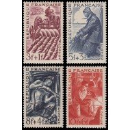 France Francia 823/26 1949 Serie oficios MNH