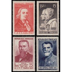 France Francia 844/47 1949 Congreso internacional de Telégrafos y Telefonía Personajes MNH France Francia 844/47 1949 Congreso internacional de Telégrafos y Telefonía Personajes MNH