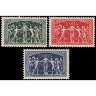 France Francia 850/52 1949 75 aniv. de la U.P.U MNH