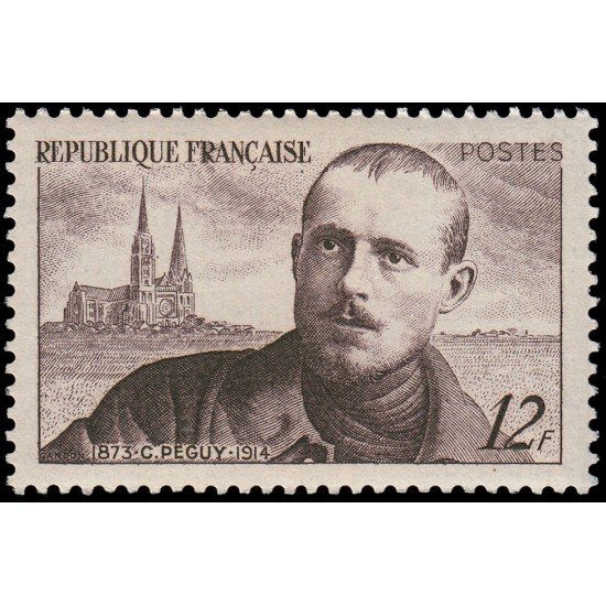France Francia 865 1950 Charles Péguy y Catedral de Chartres MNH France Francia 865 1950 Charles Péguy y Catedral de Chartres MNH