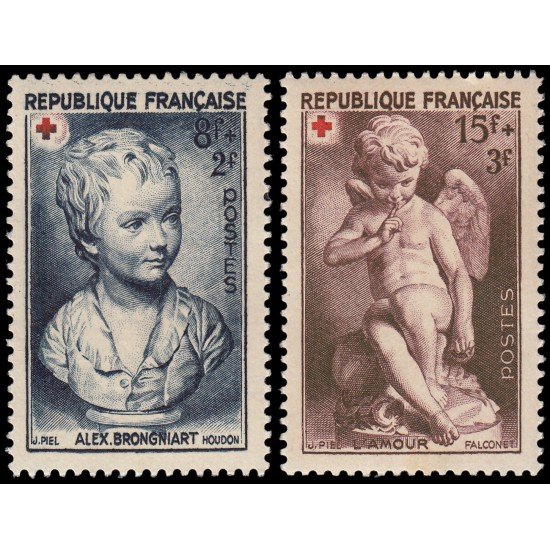 MED/S France Francia 876/77 1950 A favor de la Cruz Roja MNH MED/S France Francia 876/77 1950 A favor de la Cruz Roja MNH