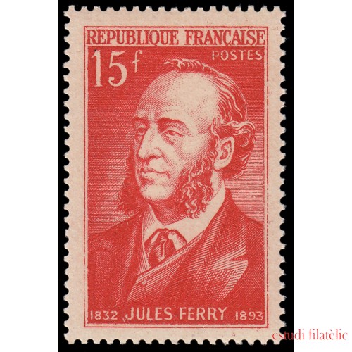 France Francia 880 1951 Jules Ferry MNH