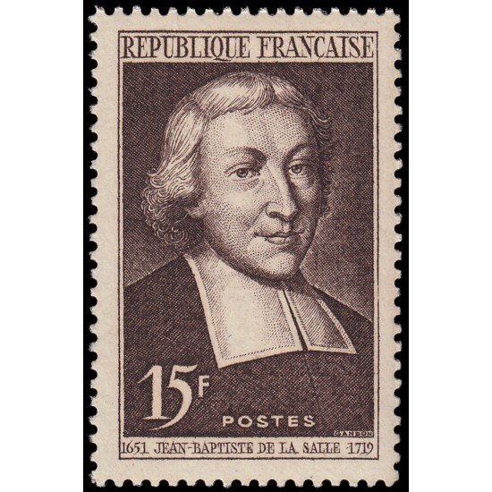 France Francia 882 1951 Tricentenario del nacimiento de Sant Jean Baptiste de la Salle MNH