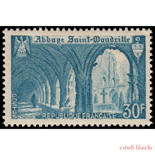 France Francia 888 1951 Abadía de St. Wandrille MNH