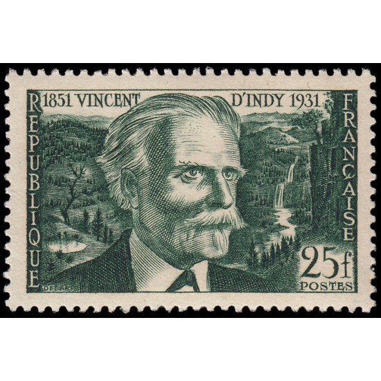 France Francia 890 1951 Centenario del nacimiento del compositor Vincent d Indy MNH