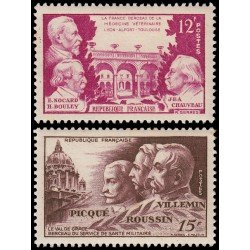 MED France Francia  897/98  Homenaje a la medicina veterinaria y a la medicina militar MNH