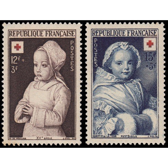 MED France Francia 914/15 1951 A favor de la Cruz Roja MNH MED France Francia 914/15 1951 A favor de la Cruz Roja MNH