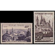 France Francia 916/17 1951 Monumentos y lugares MNH