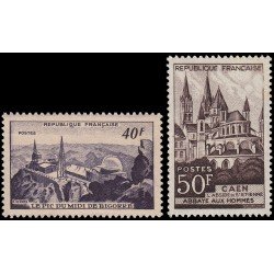 France Francia 916/17 1951 Monumentos y lugares MNH France Francia 916/17 1951 Monumentos y lugares MNH