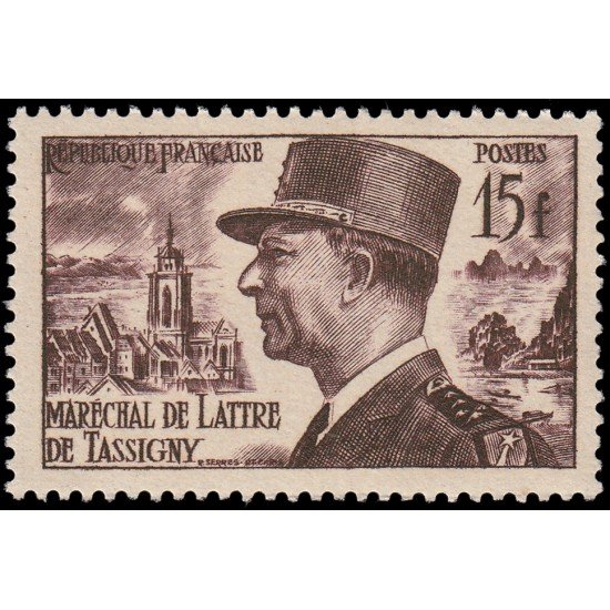 France Francia 920 1952 Mariscal de Lattre de Tassigny MNH
