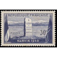 France Francia 922 1952 12 aniv. de la batalla de Narvik (Norvège) MNH